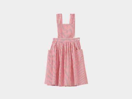 Girls Red Stripes Strap Dress Online