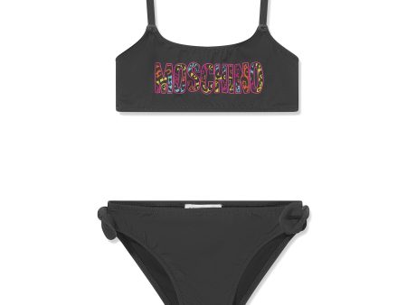 Girls Black Logo Swimsuit Online