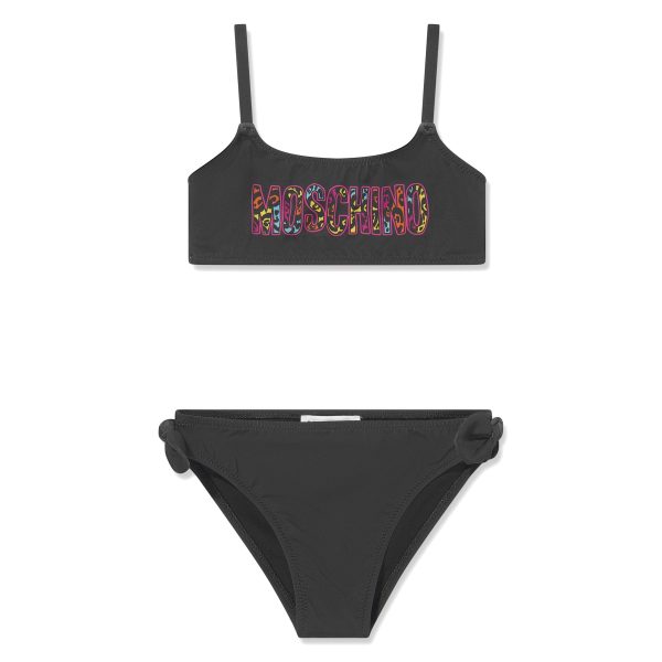 Girls Black Logo Swimsuit Online