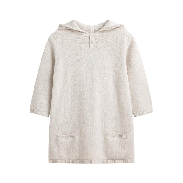 Baby Boys & Girls Beige Hooded Sweater Online now