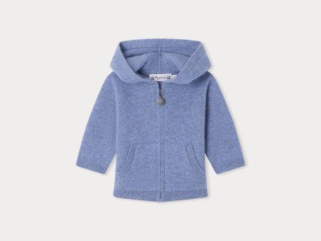 Baby Boys & Girls Blue Cashmere Zip-Up Top Cheap