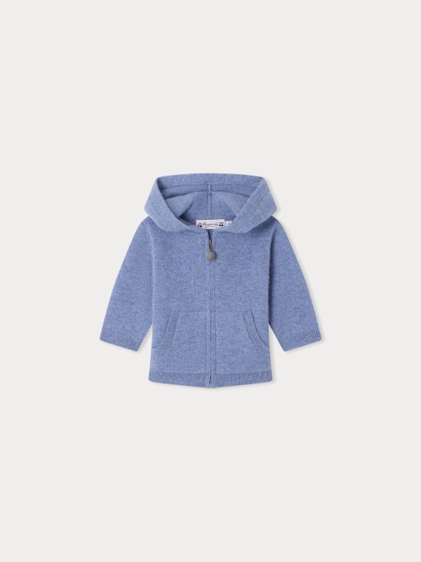 Baby Boys & Girls Blue Cashmere Zip-Up Top Cheap