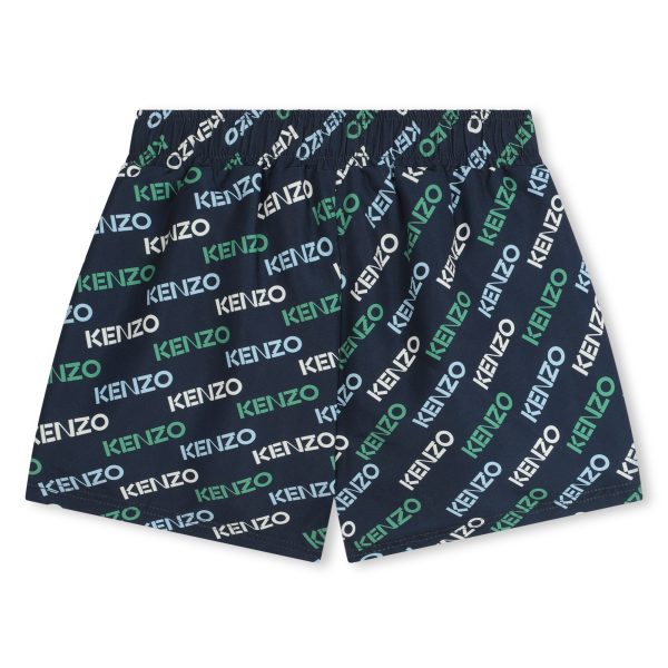 Boys Navy Logo Swim Shorts Online now