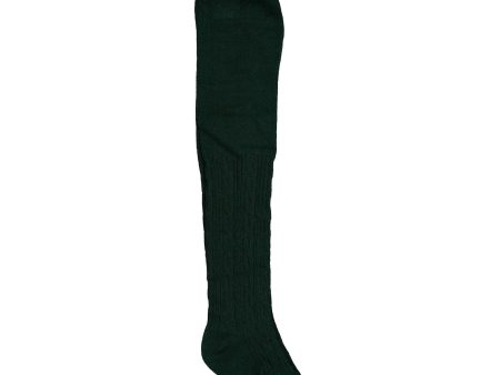 Baby Girls Dark Green Cotton Tights Hot on Sale