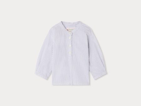 Baby Boys Blue Stripes Cotton Shirt Online now