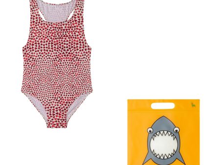 Girls Red Heart Swimsuit Online Sale