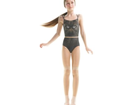 Girls Black Cat Ballet Onesies Fashion