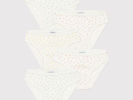 Girls White Cotton Underwear Set(5 Pack) Supply