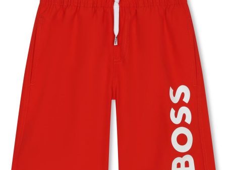 Baby Boys Red Swim Shorts Online now