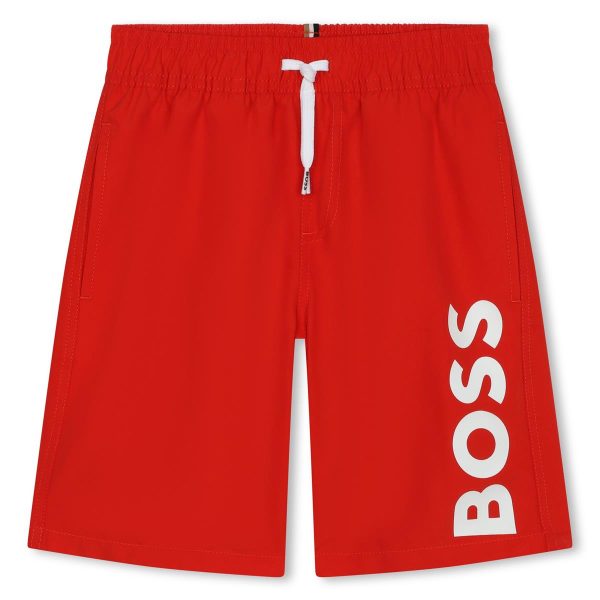 Baby Boys Red Swim Shorts Online now