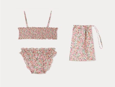 Girls Pink Floral Swimsuit For Sale