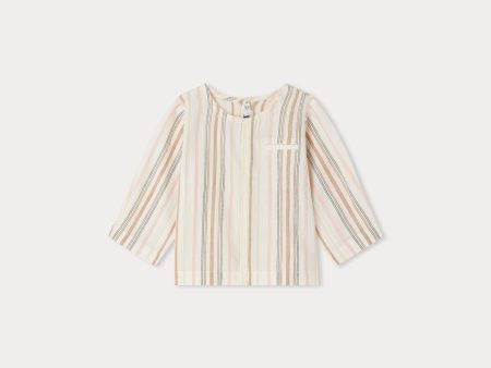 Baby Boys Multicolor Stripes Cotton Shirt Online Sale