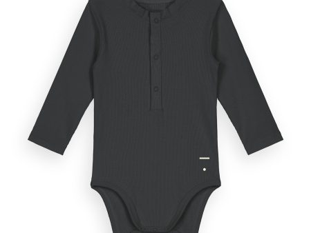 Baby Boys & Girls Black Cotton Babysuit on Sale