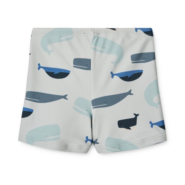 Boys Light Blue Printed Swim Shorts Fashion