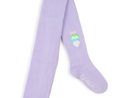 Girls Violet Tights Discount