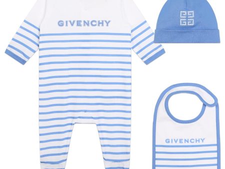 Baby Boys & Girls Blue Stripes Cotton Babysuit Set Fashion