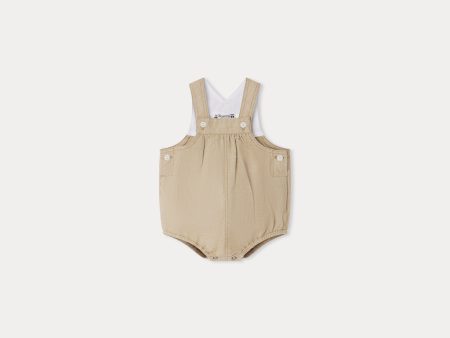 Baby Boys & Girls Beige Cotton Babysuit Sale