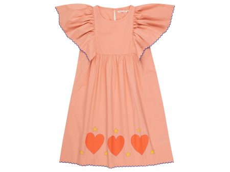 Girls Apricot Cotton Dress Cheap