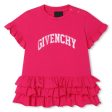 Baby Girls Fuchsia Logo Cotton Dress on Sale