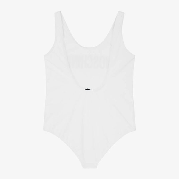 Girls White Logo Swimsuit Online