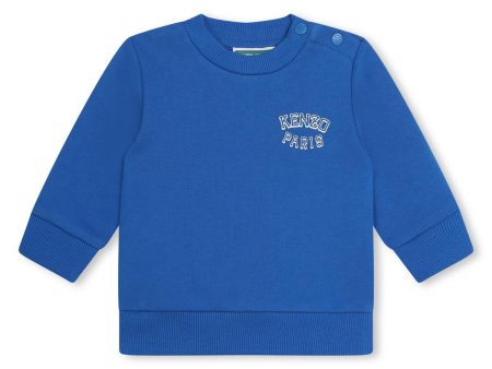 Baby Boys Blue Cotton Sweatshirt For Discount