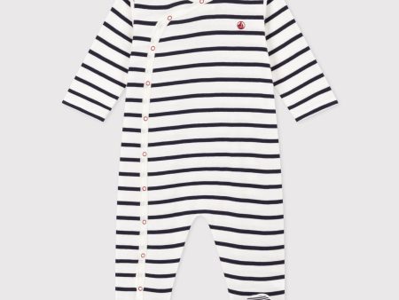 Baby Boys & Girls Black Stripes Cotton Babysuit For Sale