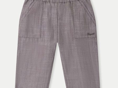 Baby Boys & Girls Grey Cotton Trousers Supply