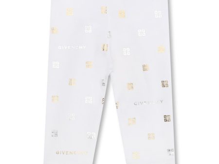 Baby Girls White Cotton Leggings Cheap