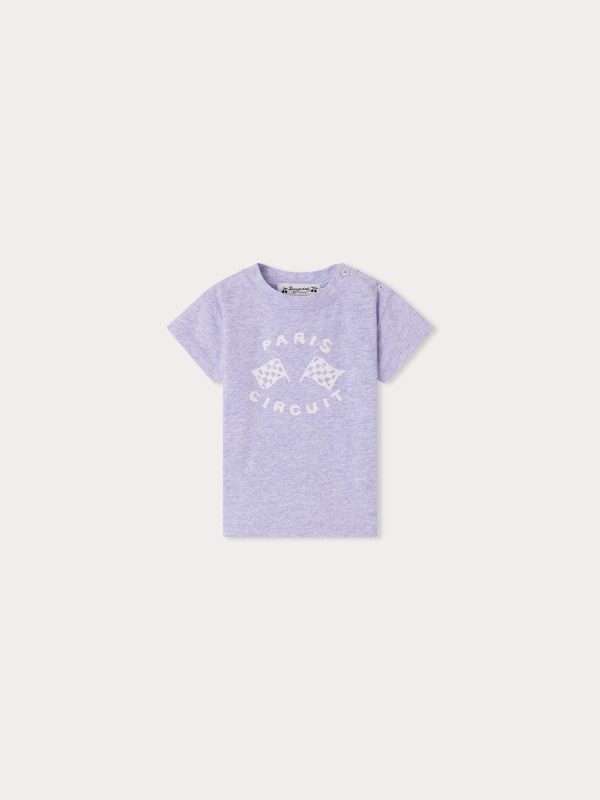 Baby Boys & Girls Purple Cotton T-Shirt Supply