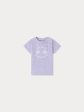 Baby Boys & Girls Purple Cotton T-Shirt Supply