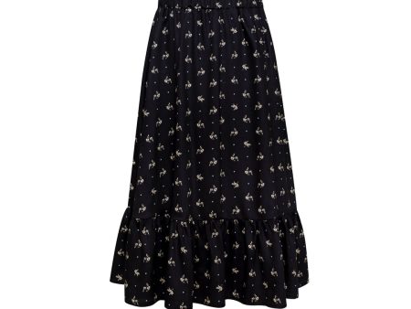 Girls Black Floral Skirt Sale