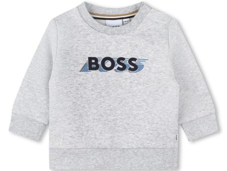 Baby Boys Grey Logo Cotton Sweatshirt Supply