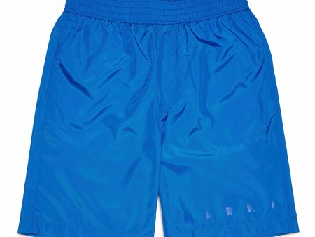 Boys & Girls Blue Logo Swim Shorts Discount